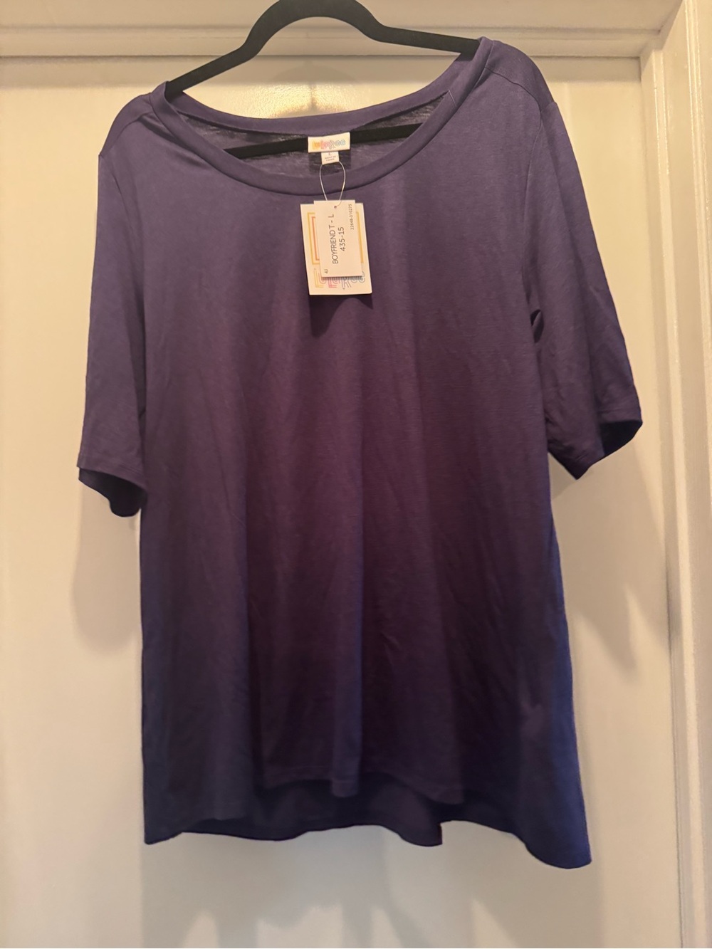 LuLaRoe Boyfriend T Women's Short Sleeve Tee in Deep Navy